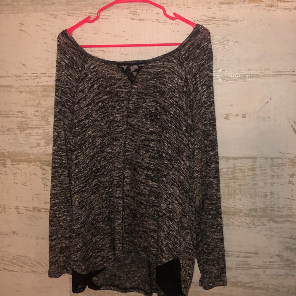 Black Long Sleeve With Black Lace